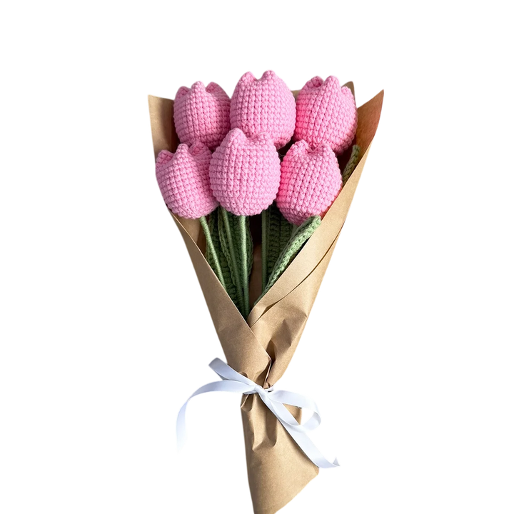 Round Pink Tulip Bouquet