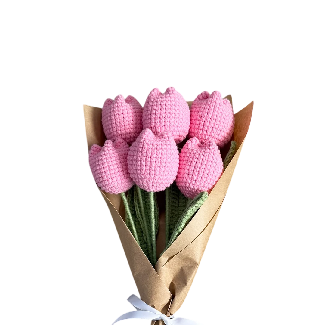 Round Pink Tulip Bouquet